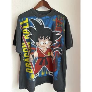 Dragon Ball Goku Mexican Vintage Reprint Single Stitch T-shirt Resurreccion Tag